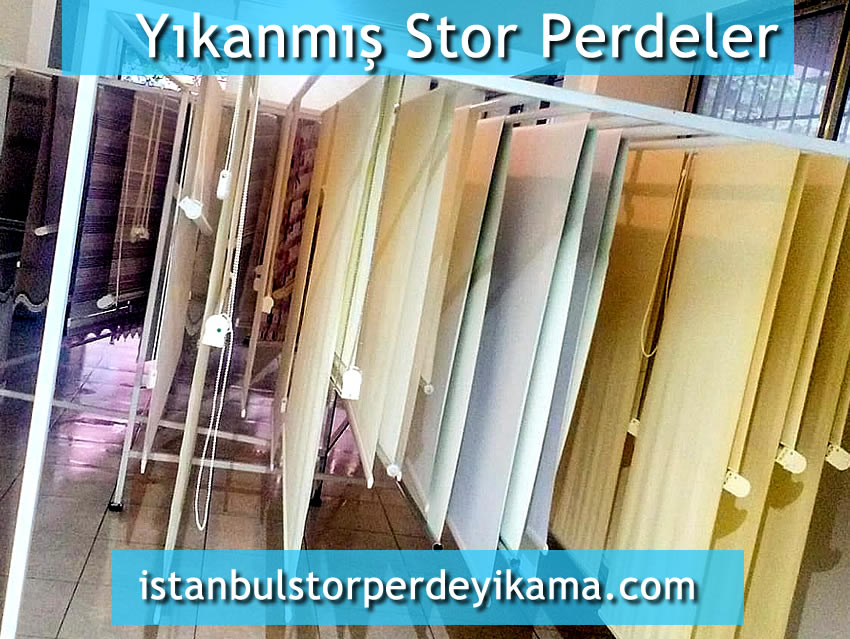 Yıkanmış stor perdeler