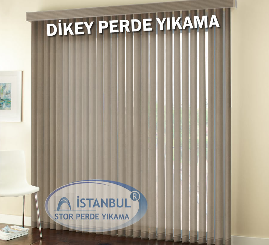 yıkanmış dikey perde resmi