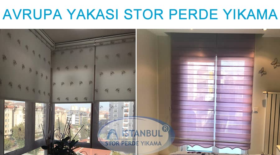Avrupa yakası stor perde yıkama