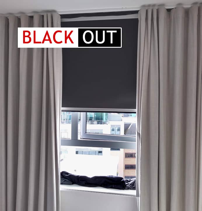 gri renkli blackout perde yıkama